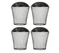 BAFOVY Composteur de Sol 4 Pack, Bac en Métal avec Attaches Zip pour | Rust- Iron Mesh, Conception Ventilée Respirante, 8,66x8,66x5,91 Pouces Chacun, pour Déchets de Cuisine et Protection des