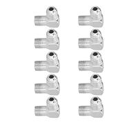 BAFOVY Compresseur d'Air à Coude en Fer 1 4 Coude Version étendue 14 Mm Blanc Paquet de 10 Coudes à 90 Degrés sans Soudure sans Bavure pour Raccords de Tuyauterie de Pompe à Air Remplacement Manuel