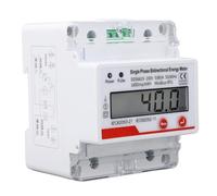 BAFOVY Compteur d'énergie Numérique, Compteur d'électricité monophasé PC AC230V 5 80A avec écran LCD 2 Sorties 'impulsions Bidirectionnelle des KWh pour les Systèmes Solaires de Bureau à Domicile