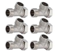 BAFOVY Connecteur Té 3 Voies, Diviseur de Ligne d'eau en Acier Inoxydable, Raccord de Plomberie avec Filetage Mâle/Femelle G1/2 pour Usage Résidentiel et Commercial