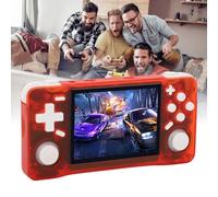 BAFOVY Console de Jeu Rétro de 3,5 Pouces, Lecteur de Jeu Portable avec écran HD 640 X 480 et Batterie 4000 MAh pour émulateurs MAME N64 DC GBC SFC (Rouge Transparent #20)