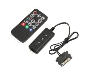 BAFOVY Contrôleur de Ventilateurs PC ARGB Kit d'éclairage LED RVB à Distance Fil Interface 5 V 3 Broches avec 14 Modes Prédéfinis pour la Personnalisation du Boîtier d'ordinateur