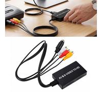 BAFOVY Convertisseur S Vidéo AV vers HDTV 1080P 720P, avec Alimentation USB Plug and Play pour VHS DVD N64 WiiU Consoles de Jeux