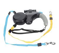 BAFOVY Corde de Traction à Double Tête pour Animaux de Compagnie, Double Laisse pour Chien, Longueur Réglable, Poignée Réfléchissante, Lumière LED, Antidérapante, Robuste, Confortable, Conception