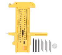 BAFOVY Coupe-Cercle Compas Réglables 10-300mm Outil de Coupe Rotatif en Plastique PVC pour Papier Vinyle Caoutchouc Cuir Jaune
