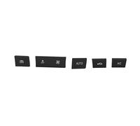 BAFOVY Couvercles de Bouton de Climatisation, Couvercle de Commutateur de Bouton de Chauffage ABS, Ensemble de Remplacement de 5 Pièces, Boutons de Contrôle de Climatisation Manuels à Ajustement