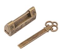 BAFOVY Créparement Vintage, Lock de Style Chinois de Conception Unique, Oiseaux et Fleurs en Alliage de Zinc Clé avec une Signification Symbolique pour la Boîte à Bijoux, les Petites Armoires, les