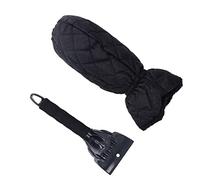 BAFOVY de Grattoir à Glace Imperméable, de Grattoir à Neige de Voiture en Velours de Polyester 26 X 9,5 Cm, Lame ABS 2 en 1, Manchette élastique, Poignée en Mousse pour Pare-Brise, Fenêtres,
