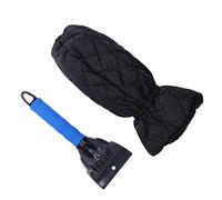 BAFOVY de Grattoir à Glace Imperméable, de Grattoir à Neige de Voiture en Velours de Polyester 26 X 9,5 Cm, Lame ABS 2 en 1, Manchette élastique, Poignée en Mousse pour Pare-Brise, Fenêtres,