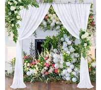 BAFOVY Drapage d'arc de Mariage en Fil de beauté Champagne, 1.5x2.15m, Rideau d'arrière-Plan Pliable Doux pour Cabines Photos de Fête de Mariage (BAFOVY6osd2c5b8v-220330LD0219)