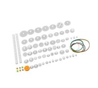 BAFOVY Ensemble d'Engrenages en Plastique, Engrenages de 60 Kinds, pour Les Avions, Les Voitures, Les Robots, Les Pièces de Poulie de Vitesses Modèles avec des Matériaux Plastiques Robustes, des