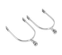 BAFOVY Éperons d'équitation en Acier Inoxydable 15 X 8,5 X 1,5 Cm pour Bottes équestres, Ouverture en Forme de U de 8 Cm, adapté pour l'entraînement de Compétition de Ranch