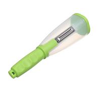 BAFOVY Éplucheur de Légumes, éplucheur de Pommes de Terre en Acier Inoxydable avec Tube de Rangement, Conception Divisée, Lame Résistante à la Rouille, Collecte des Déchets, 20 X 5,5 X, Cm pour une