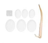 BAFOVY Époudeur Arrière avec Tête de Remplacement de 6 Pc, Nettoyage Efficace, Améliorer la Peau, Soulagement de la Fatigue, Applicateur de Lotion pour l'hôtel