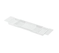 BAFOVY Étagère de Baignoire, Plateau de Baignoire Extensible en Plastique avec Poignée Antidérapante, Stockage de Grande capacité, Support de Tablette de Téléphone, pour Les Utilisateurs de Spa