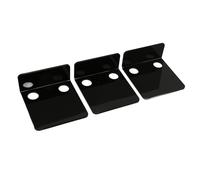 BAFOVY Étagère Murale pour Petites Caméras de sécurité 3 Pièces, étagère Flottante en Acrylique avec Clips de Câble, Adhésif étanche pour Une Utilisation Intérieure et Extérieure (Black)