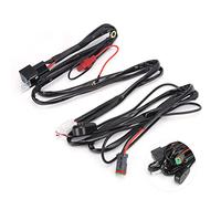 BAFOVY Faisceau de Câblage de Commutateur de 2 M Faisceau de Câblage de Projecteur ABS 12 V 40 A avec Interface DT Fusible de Relais IP67 2 Sorties pour ATV UTV Voiture Moto Bateau Feu