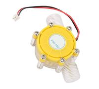 BAFOVY Générateur d'eau DC 12V à Faible Bruit, Micro Générateur Hydroélectrique, Tension Réglable 5V, Source d'énergie pour Utilisation en Extérieur (F50 12V jaune transparent)