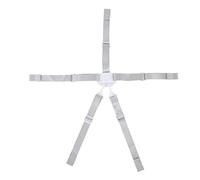 BAFOVY Harnais de sécurité pour bébé à 5 Points, Sangle en Nylon Réglable avec Boucle POM pour Chaise Haute, Poussette et Siège Auto, Sécurisez Votre Tout-petit (Bracelet bouton blanc 5 points)