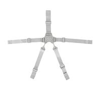 BAFOVY Harnais de sécurité pour bébé à 5 Points, Sangle en Nylon Réglable avec Boucle POM pour Chaise Haute, Poussette et Siège Auto, Sécurisez Votre Tout-petit (Sangle 5 points bouton gris)