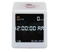 BAFOVY Horloge de Bureau WiFi avec Bitcoin Lottery Mining 1060kH/s Affichage du Taux de Hachage Météo Température Humidité Mineur alimenté par USB Noir (White)