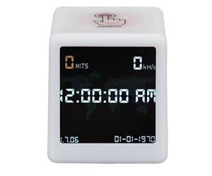 BAFOVY Horloge de Bureau WiFi avec Bitcoin Lottery Mining 1060kH/s Affichage du Taux de Hachage Météo Température Humidité Mineur alimenté par USB Noir (White)