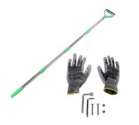 BAFOVY Houe de Jardin Robuste et Professionnelle, avec Manche Réglable en Acier Inoxydable de 161 Cm, Idéale pour Creuser, Désherber, Cultiver des Parterres de Fleurs et des allée (Green)