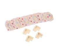 BAFOVY Housse de Cadre pour Tapisserie au Crochet, Manchon Élastique Protecteur en Flanelle Douce avec 4 Protège-Coins pour Métier à Broder, Cadre de Broderie à Poinçon 40x40cm (Kaki Clair)