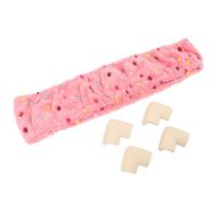 BAFOVY Housse de Cadre pour Tapisserie au Crochet, Manchon Élastique Protecteur en Flanelle Douce avec 4 Protège-Coins pour Métier à Broder, Cadre de Broderie à Poinçon 40x40cm (PINK)