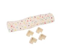 BAFOVY Housse de Cadre pour Tapisserie au Crochet, Manchon Élastique Protecteur en Flanelle Douce avec 4 Protège-Coins pour Métier à Broder, Cadre de Broderie à Poinçon 40x40cm (Beige)