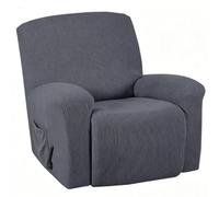 BAFOVY Housse de Fauteuil Inclinable Antidérapante, Protecteur de Chaise | Texture à Carreaux Lavable et Antidérapante en Tricot Extensible