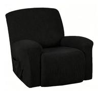 BAFOVY Housse de Fauteuil Inclinable Antidérapante, Protecteur de Chaise | Texture à Carreaux Lavable et Antidérapante en Tricot Extensible