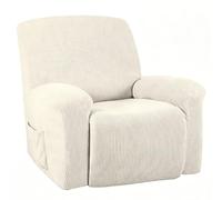 BAFOVY Housse de Fauteuil Inclinable Antidérapante, Protecteur de Chaise | Texture à Carreaux Lavable et Antidérapante en Tricot Extensible