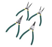 BAFOVY Jeu de 4 Pinces à Circlips Internes et Externes de 7 Pouces avec Mâchoire Droite et Courbée, Kit de Pinces à Circlips Robustes pour L'entretien des Machines de Réparation