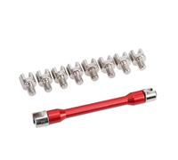 BAFOVY Jeu de Clés à Rayons pour Moto, Kit D’outils de clé à Rayons pour Moto 5,0-6,8 Mm, avec Embout en Acier allié et Manche en Aluminium, pour la Réparation de Scooters et de Motos
