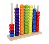 BAFOVY Jeu de Puzzle D’empilage Assorti de Couleurs avec 60 Anneaux en ABS, Support en Bois, pour Soirée de Jeux en Famille, Défi de Motifs de Vitesse, Entraînement Logique