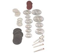 BAFOVY Jeu de Roues de Coupe, Lame de Scie Circulaire 65 Pièces, Disque de Coupe en Acier allié en Résine HSS pour Carreaux de Verre, Métal, Bois, Plastique, Meulage, avec Meuleuse électrique, Outils