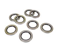 BAFOVY Joints de Graisse pour Roue de Moyeu de Remorque, 8 Pièces, Joint à Double Lèvre de 2,25 Pouces,376 Pouces OD pour Essieux Texcom 5200-7000lb Remorque RV