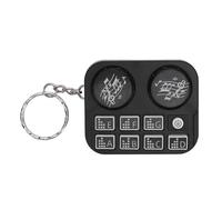 BAFOVY Keychain de DJ Disc Player, Lumières Colorées, Clés de DJ Portables, Jeu Automatique et Mode Auto-Presse, Matériau ABS, Taille Compacte, Conception des Bords Sûrs, Pâte à Clés (Black)
