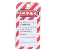 BAFOVY Kit de Balises de Tagout de Lock-out 20pcs, Panneaux D'avertissement de sécurité Réutilisables en PVC pour L'industrie, Médical et la Construction (rouge, 2,95 "x5,71")