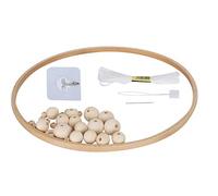 BAFOVY Kit de Carillons éoliens DIY, Pendentif en Perles de Bois Faites à la Main pour la Décoration de la Maison, avec Peinture Non Toxique pour Cadeaux Muraux de Berceau