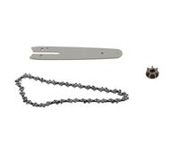 BAFOVY Kit de Chaîne de Tronçonneuse avec Plaque de Guidage en Acier, Barre de 186 Mm, Chaîne de 230 Mm, 1 Rivets Traités Thermiquement à 4 Pas pour Mini Tronçonneuse électrique, Remplacement de