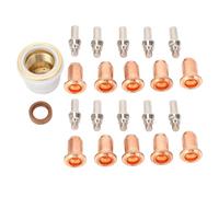 BAFOVY Kit de Consommables pour Coupeur, 23PCS Buses électrodes Becs et écrous en Laiton Alliage de Zinc Acier Inoxydable, pour Torches à PT40 IPT60 IPT40