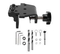 BAFOVY Kit de Gabarit de Cheville 3 en 1, Perforateur Réglable pour le Travail du Bois avec Forets en Acier Rapide de 8 Mm, 10 Mm, 15 et étui de Transport pour Joints de Bord, Joint