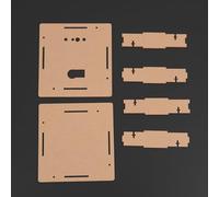 BAFOVY Kit d'horloge Rotative de Contrôle de Lumière à Assembler Soi-même, avec Boîtier, Affichage Numérique Rouge de la Température, pour Usage Domestique et de Bureau (Composants bleus + cordon