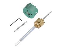 BAFOVY Kit D'ouverture Rapide pour Scie Cloche avec Tige Hexagonale Universelle de 7,5 Mm pour Cloisons Sèches, Bois, Plastique et Matériaux Composites (Tie à détachement rapide + ouverture de 55 mm)