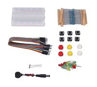 BAFOVY Kit électronique PCB Kit de Composants électroniques avec Platine de Prototypage 400 Trous LED Résistances Boutons Fils de Raccordement pour étudiants Débutants et pour Projets R3