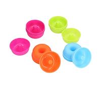 BAFOVY Lot de 16 Moules à Donuts en Silicone Réutilisables de Couleur Vive pour la Cuisson, Démoulage Facile et Nettoyable pour Beignets, Gelée, Muffins, Puddings et Fêtes