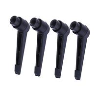 BAFOVY Lot de 4 Boutons Réglables en Acier Inoxydable, Poignées de Fixation Réglables, Poignées Métalliques avec Filetage Interne pour Machines D'emballage, (Thread interne M4 (longueur de poignée