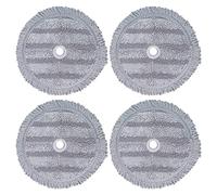 BAFOVY Lot de 4 Tampons de Rechange en Fibre pour Vadrouille, Forte Absorption d'eau, élimination Rapide de la saleté, Installation Facile, Recharge de Vadrouille pour Salon, Chambre à Coucher,